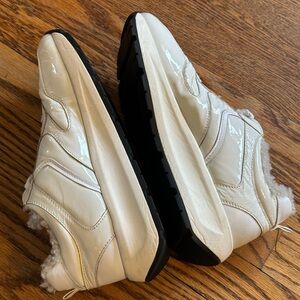 Voile Blanche White Shearling-Lined Sneakers